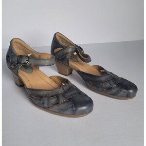 Earth Lynx Moroccan Blue Comfort Heeled Sandals. Size 8.5B